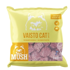 Mush B.A.R.F. Vaisto ® kat kylling og okse 3kg - gul